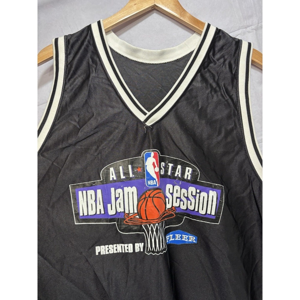 NBA Jam‎ Session Jersey Basketball All-Star Fleer 1990s Retro Black #1 Vintage
